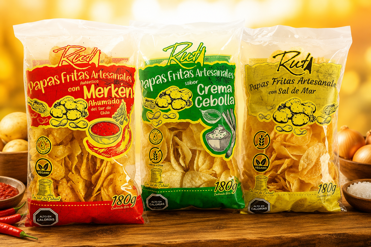 Pack TRES sabores 180g.