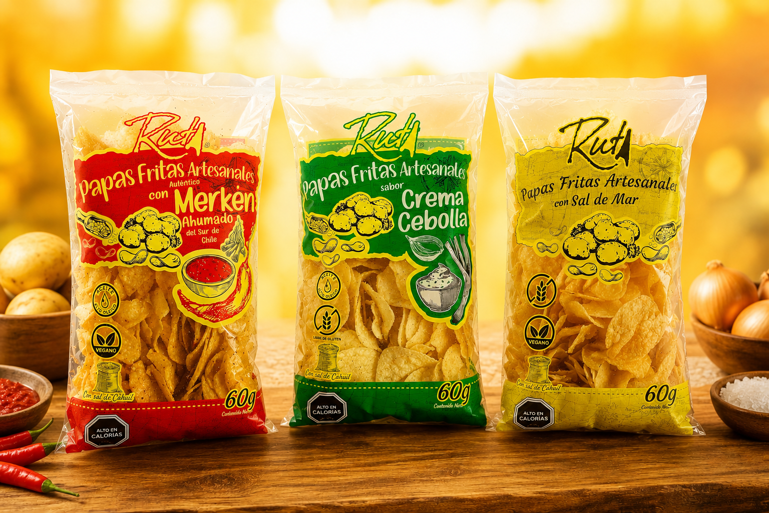 Pack TRES sabores 60g.