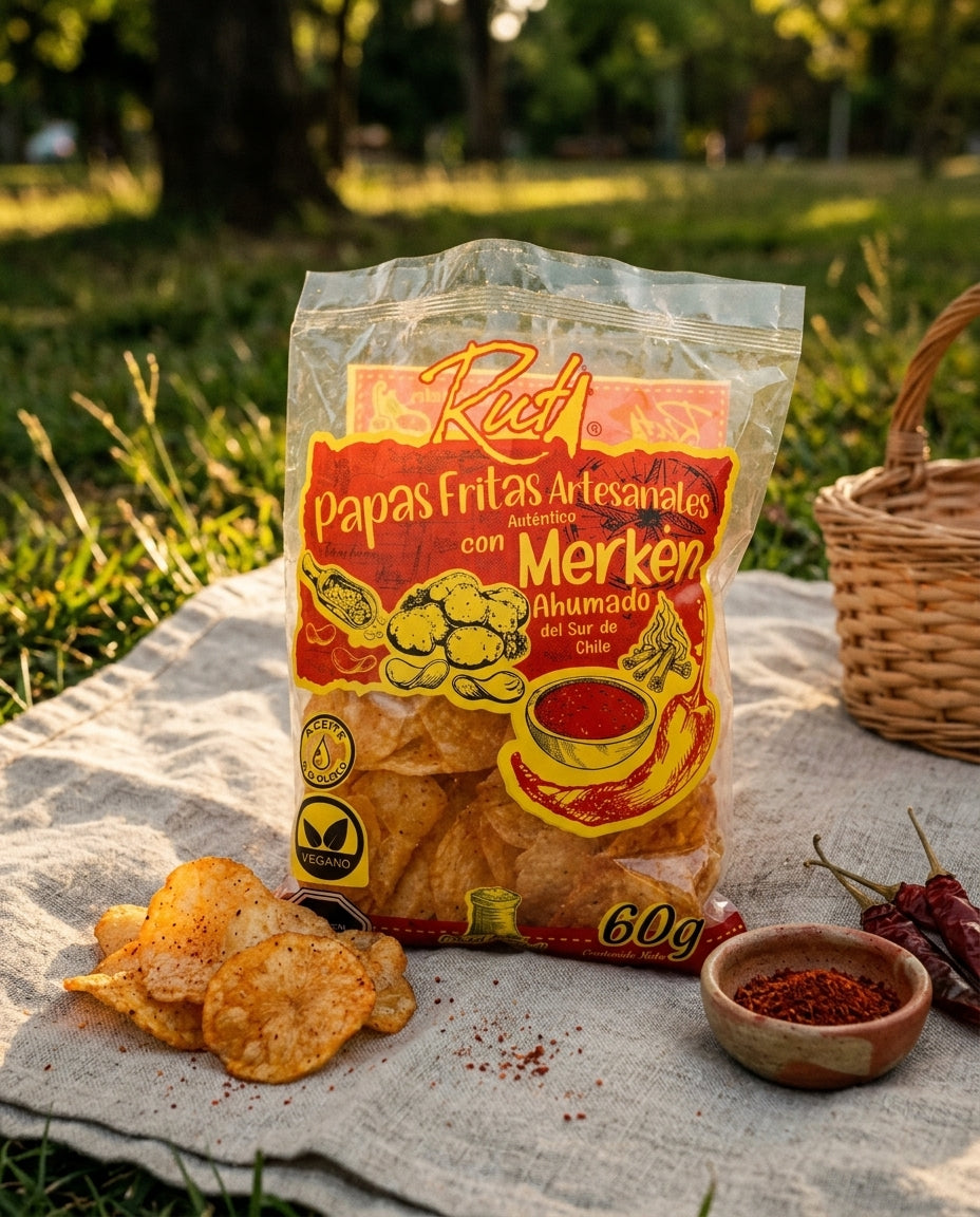 Papas Fritas Merkén Ahumado 60g.