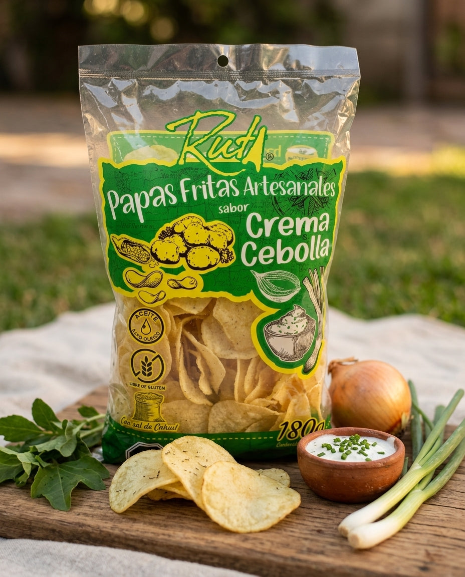Papas fritas Crema Cebolla 180g.