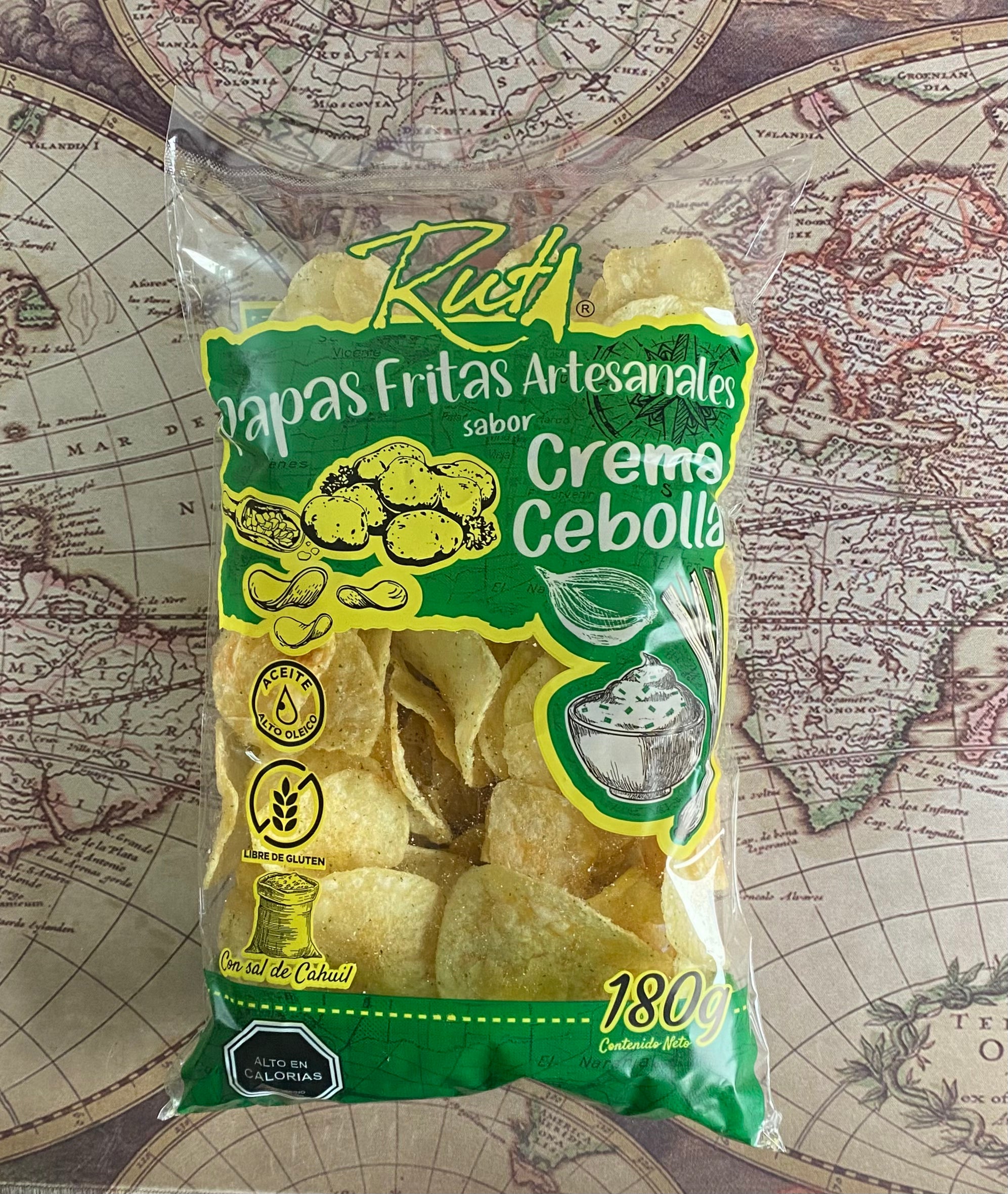 Papas fritas Crema Cebolla 180g.