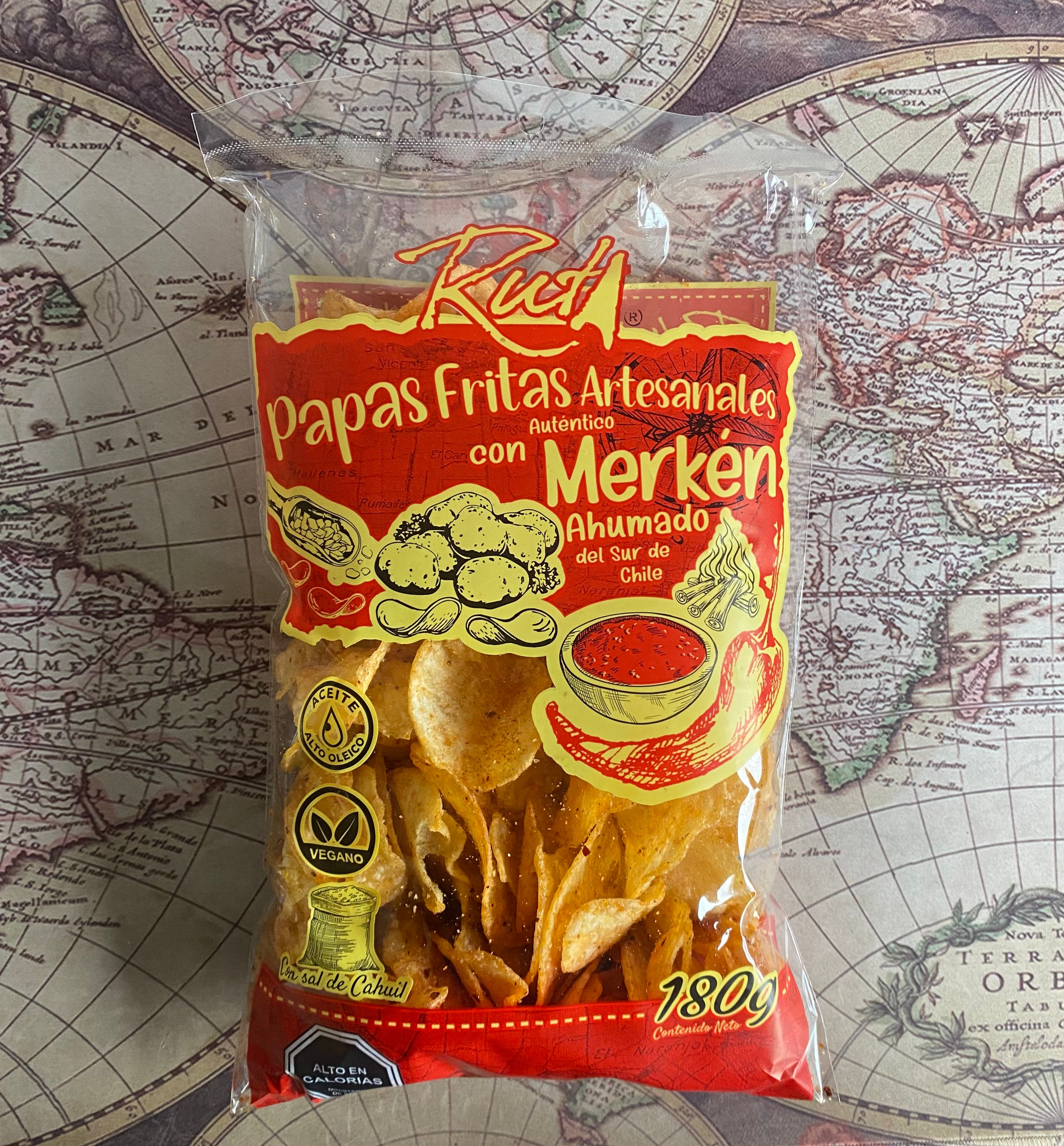 Papas fritas Merkén Ahumado 180g.